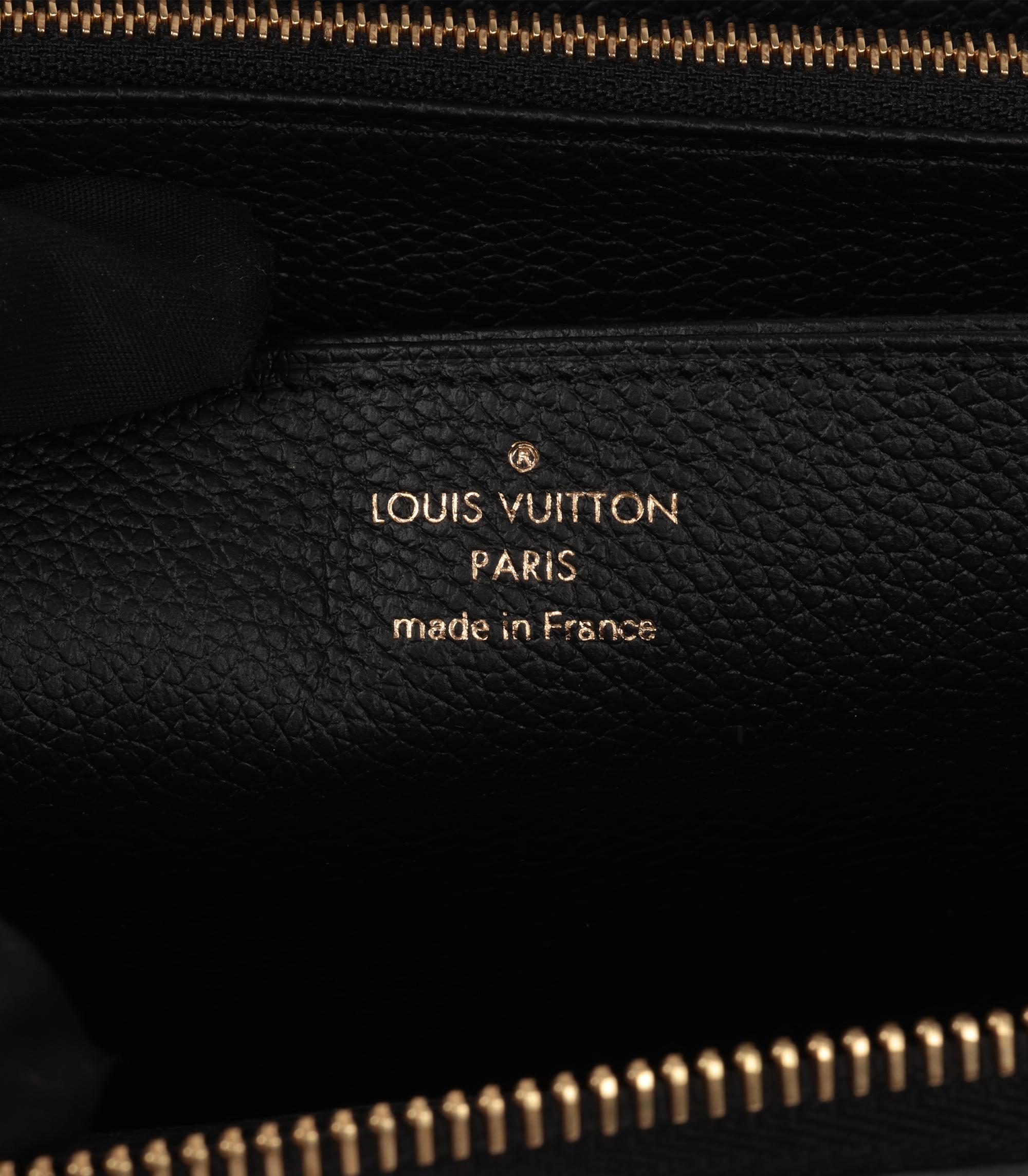 Women's or Men's Louis Vuitton Black & Beige Empreinte Long Zippy Wallet