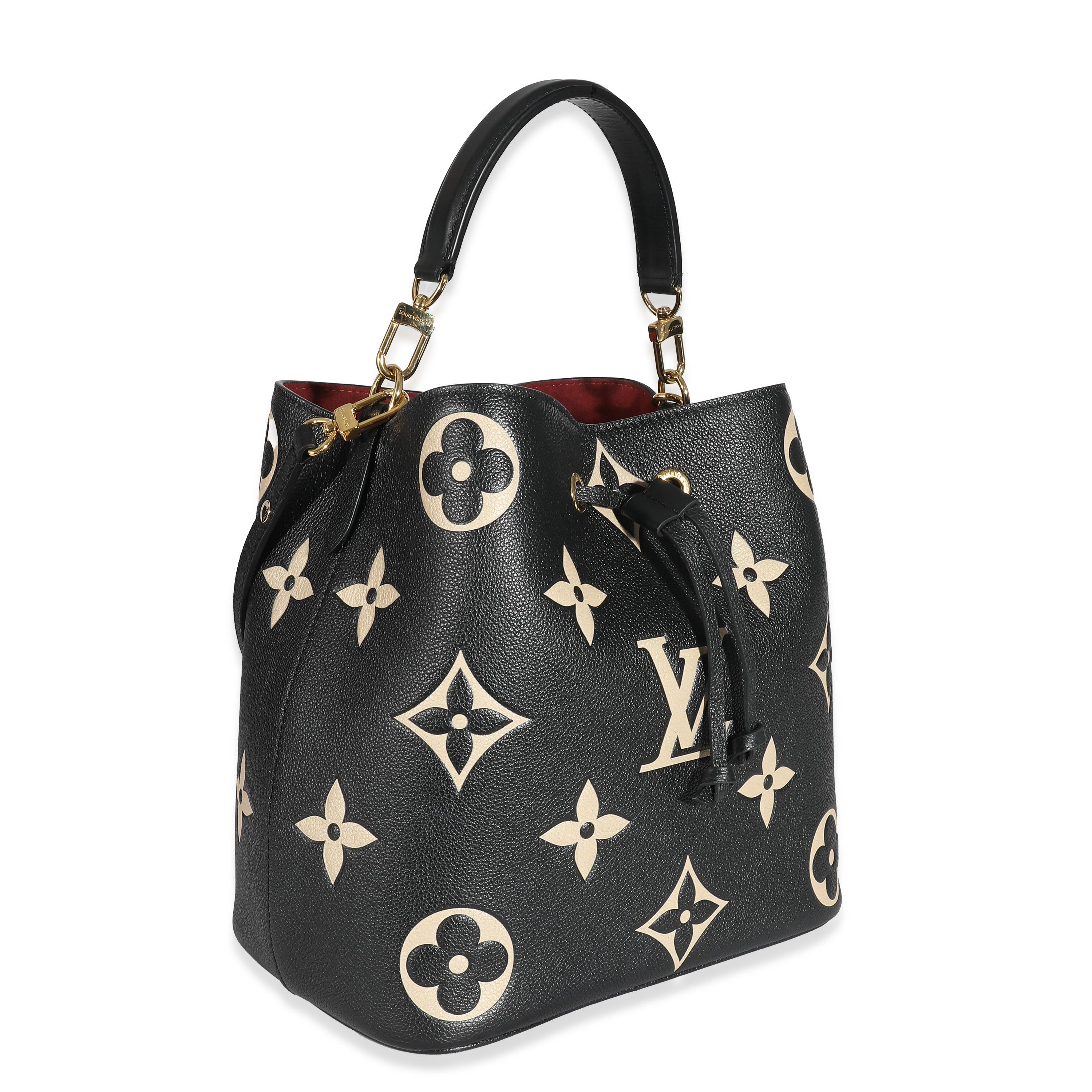 Louis Vuitton Black Beige Giant Monogram Empreinte NeoNoe MM 1