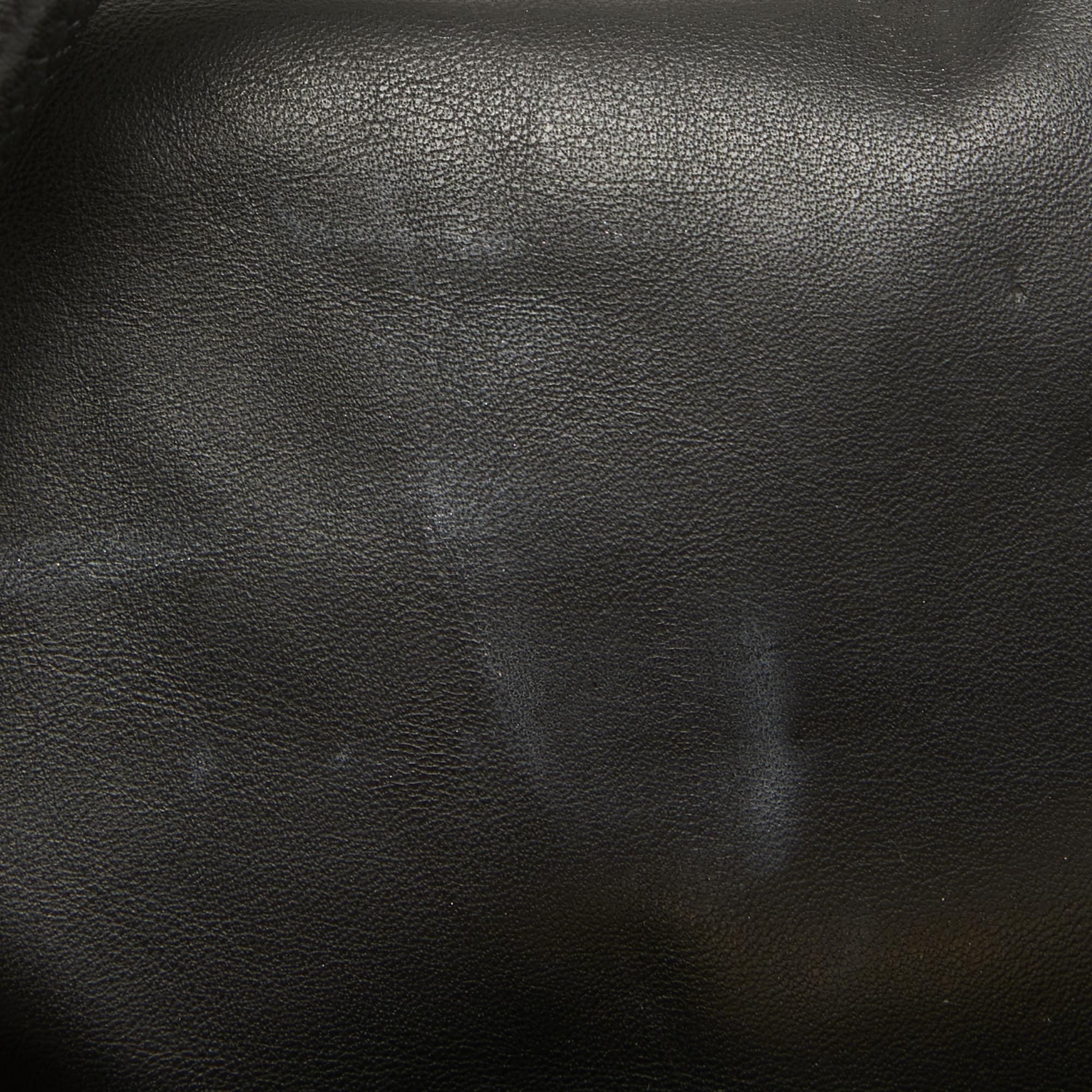 Louis Vuitton Black/Beige Leather and Python Capucines MM Bag 7