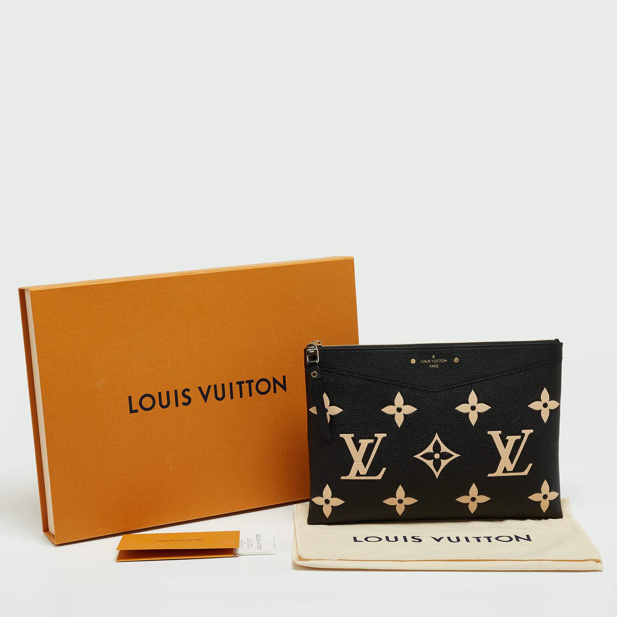 Louis Vuitton Black/Beige Monogram Empreinte Leather Daily Pouch 2