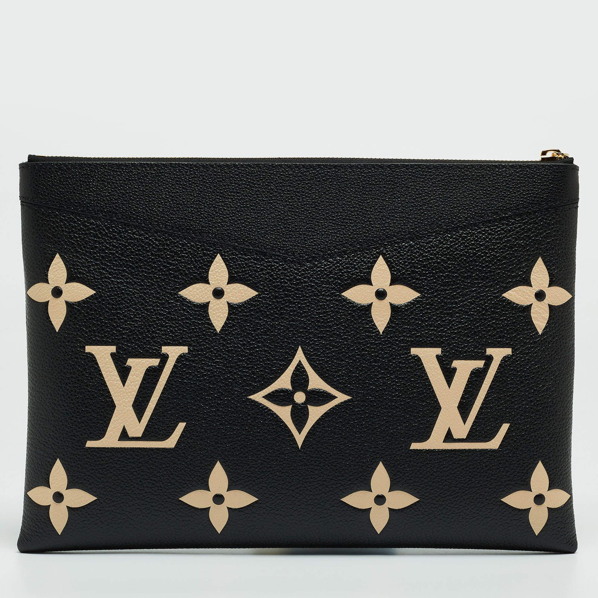 Louis Vuitton Black/Beige Monogram Empreinte Leather Daily Pouch 5