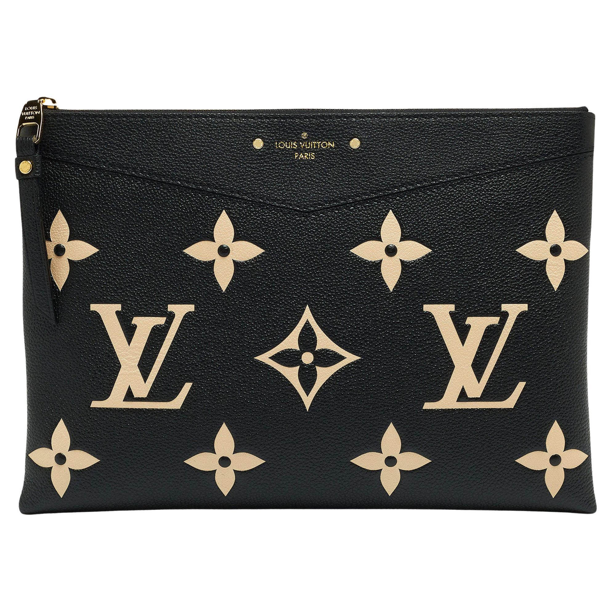 Louis Vuitton Black/Beige Monogram Empreinte Leather Daily Pouch