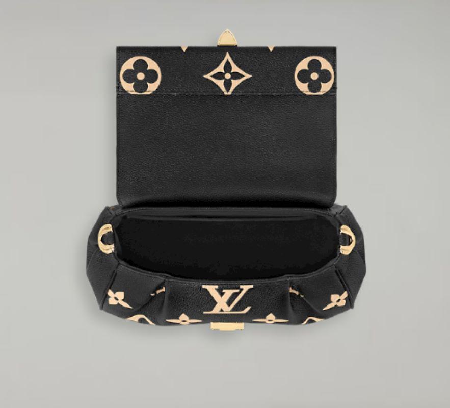 louis vuitton black and beige bag