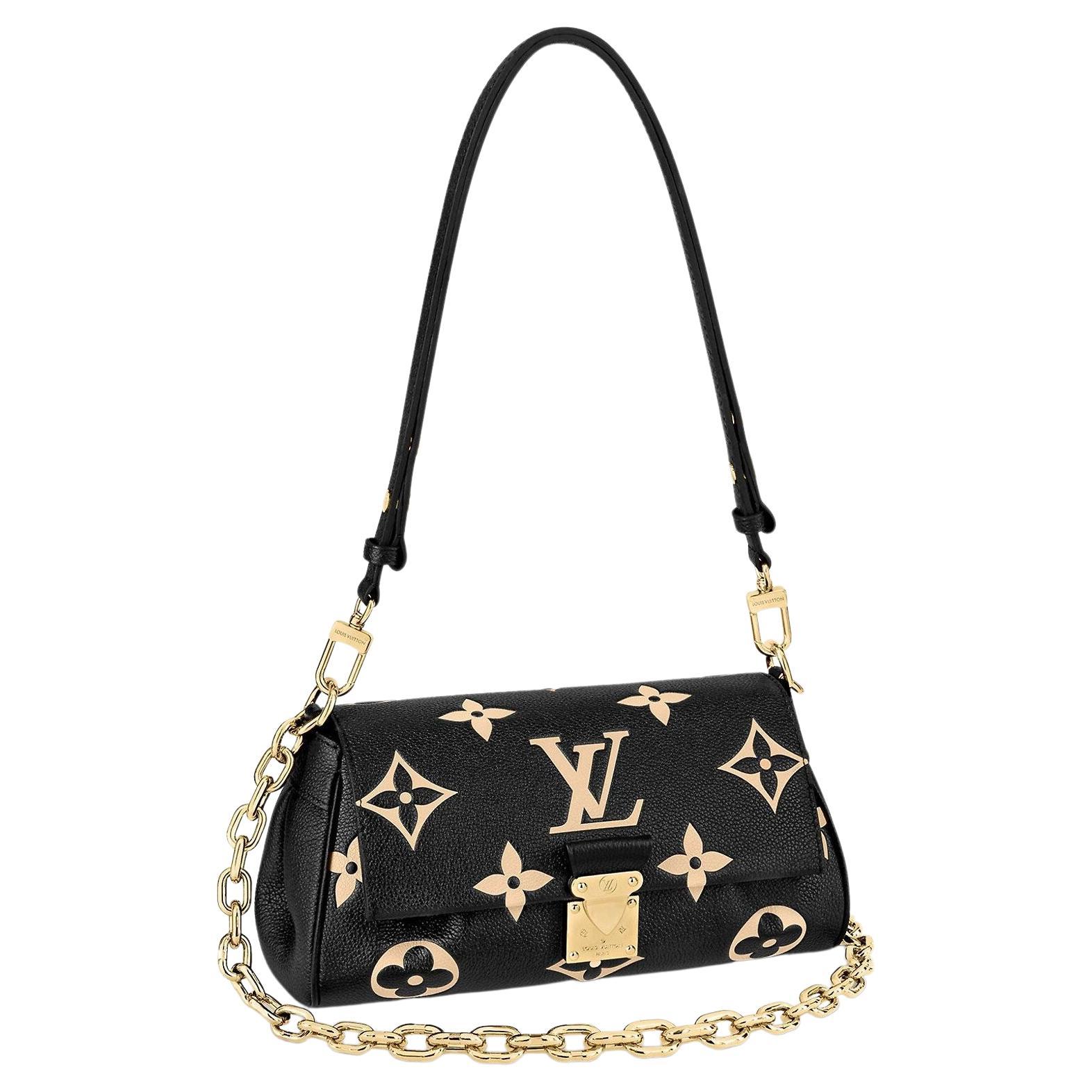 Louis Vuitton Black/Beige Monogram Empreinte Leather Favourite Bag