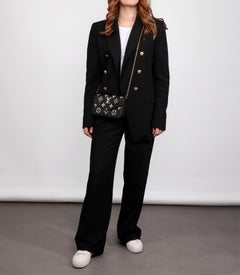 Louis Vuitton Black & Beige Monogram Empreinte Leather Pochette Félicie