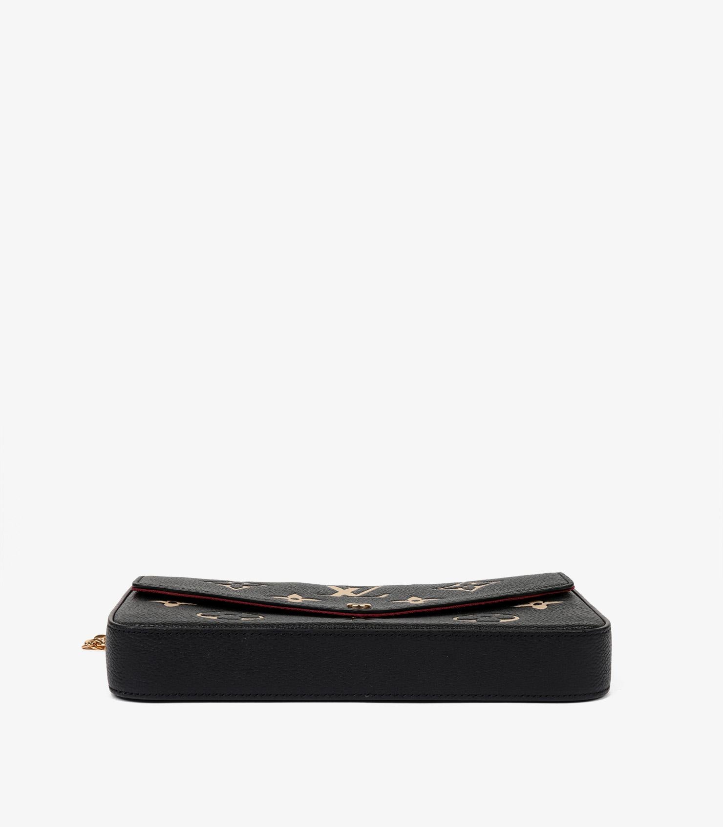 Louis Vuitton Black & Beige Monogram Empreinte Leather Pochette Félicie 3