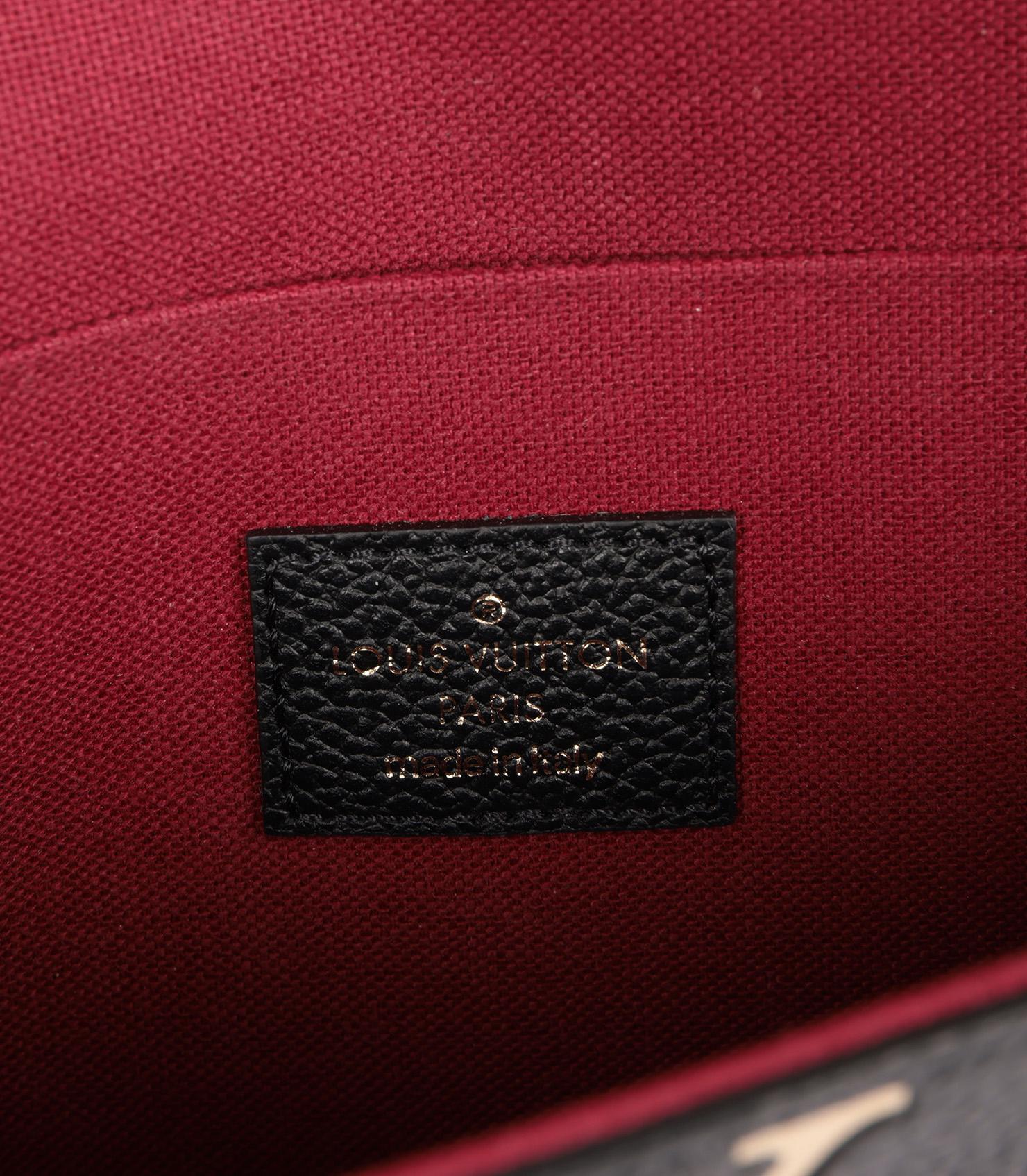 Louis Vuitton Black & Beige Monogram Empreinte Leather Pochette Félicie 4