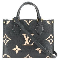 Louis Vuitton Black Beige Monogram Empreinte Onthego PM 2way 5L0215