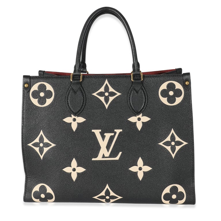 Louis Vuitton Black and Beige Monogram Empreinte Onthego MM For Sale at  1stDibs