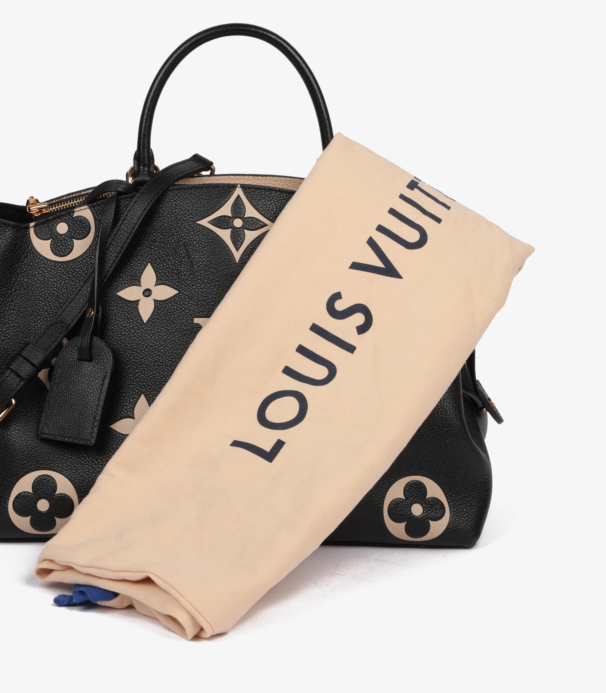 Louis Vuitton Black & Beige Monogram Grained Leather Grand Palais Tote 6