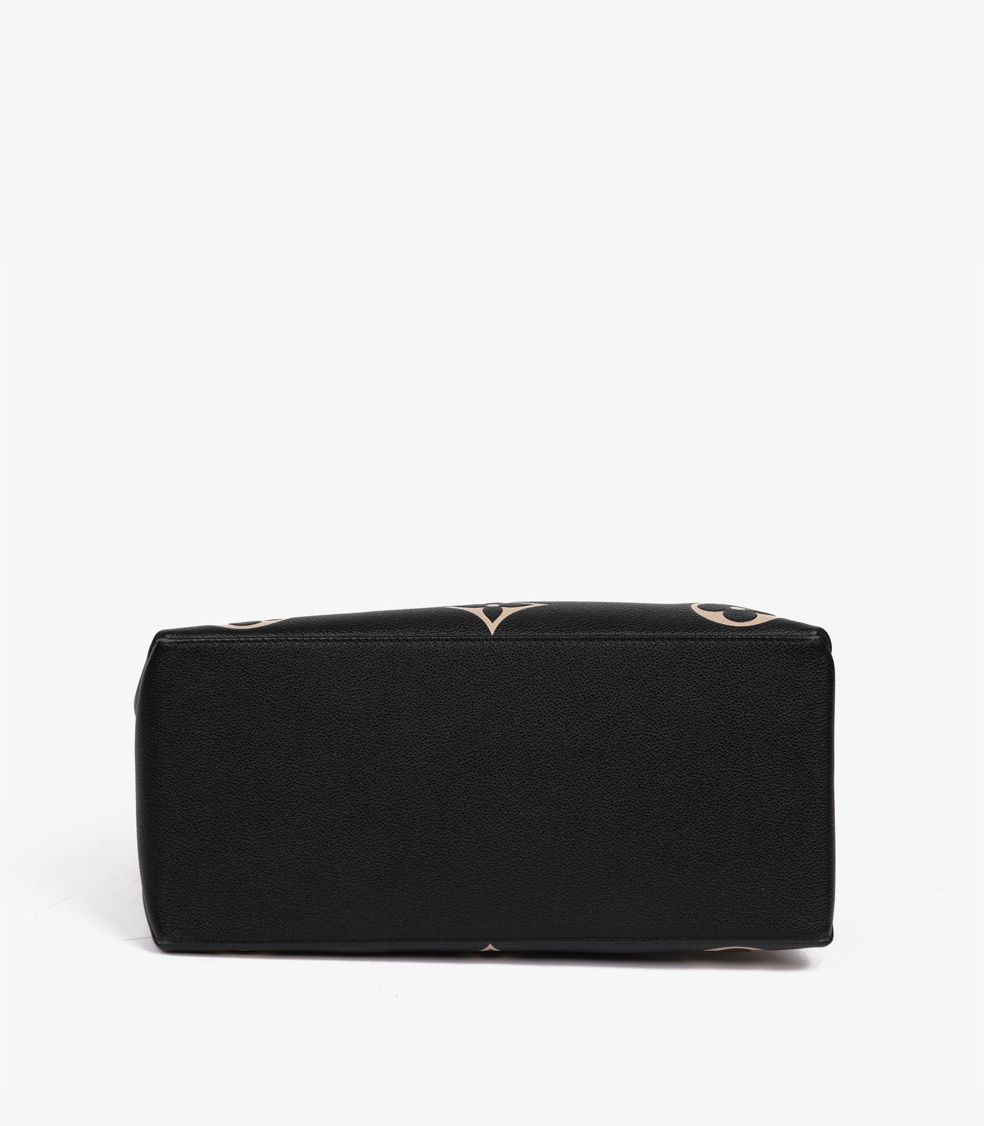 Louis Vuitton Black & Beige Monogram Grained Leather Grand Palais Tote 3