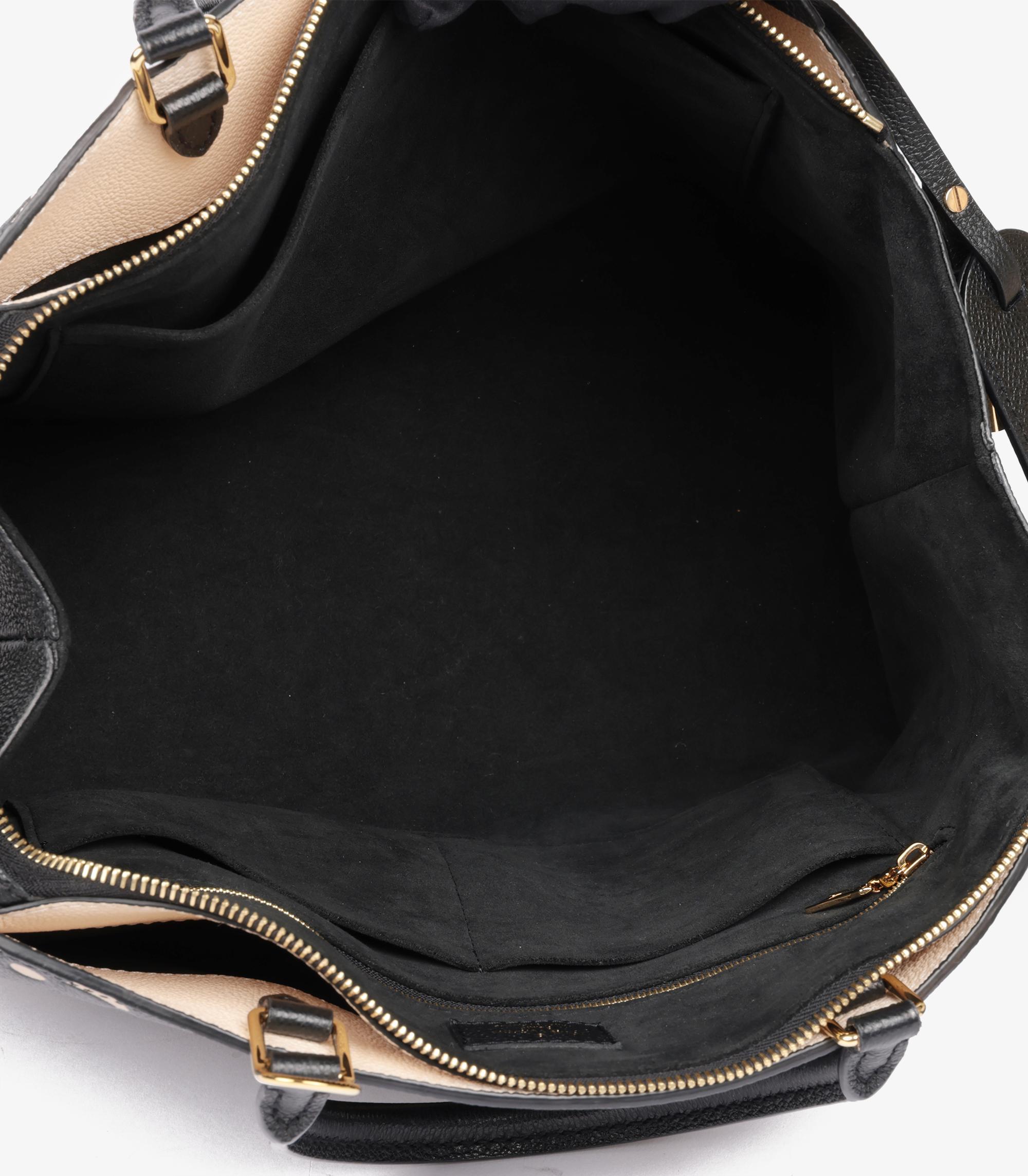 Louis Vuitton Black & Beige Monogram Grained Leather Grand Palais Tote 4