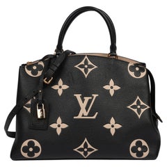 Louis Vuitton Black & Beige Monogram Grained Leather Grand Palais Tote
