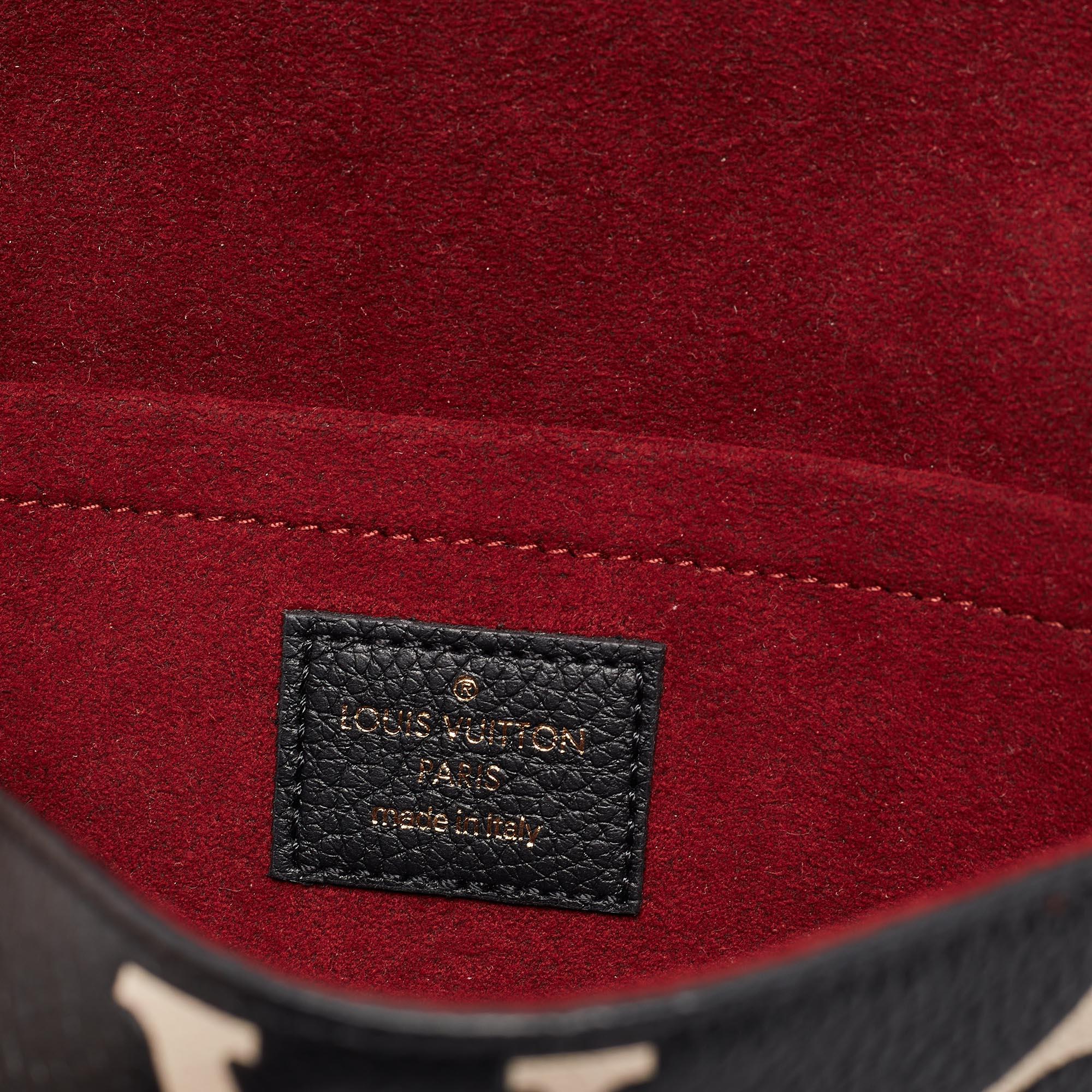 Louis Vuitton Black/Beige Monogram Leather Félicie Pochette 1