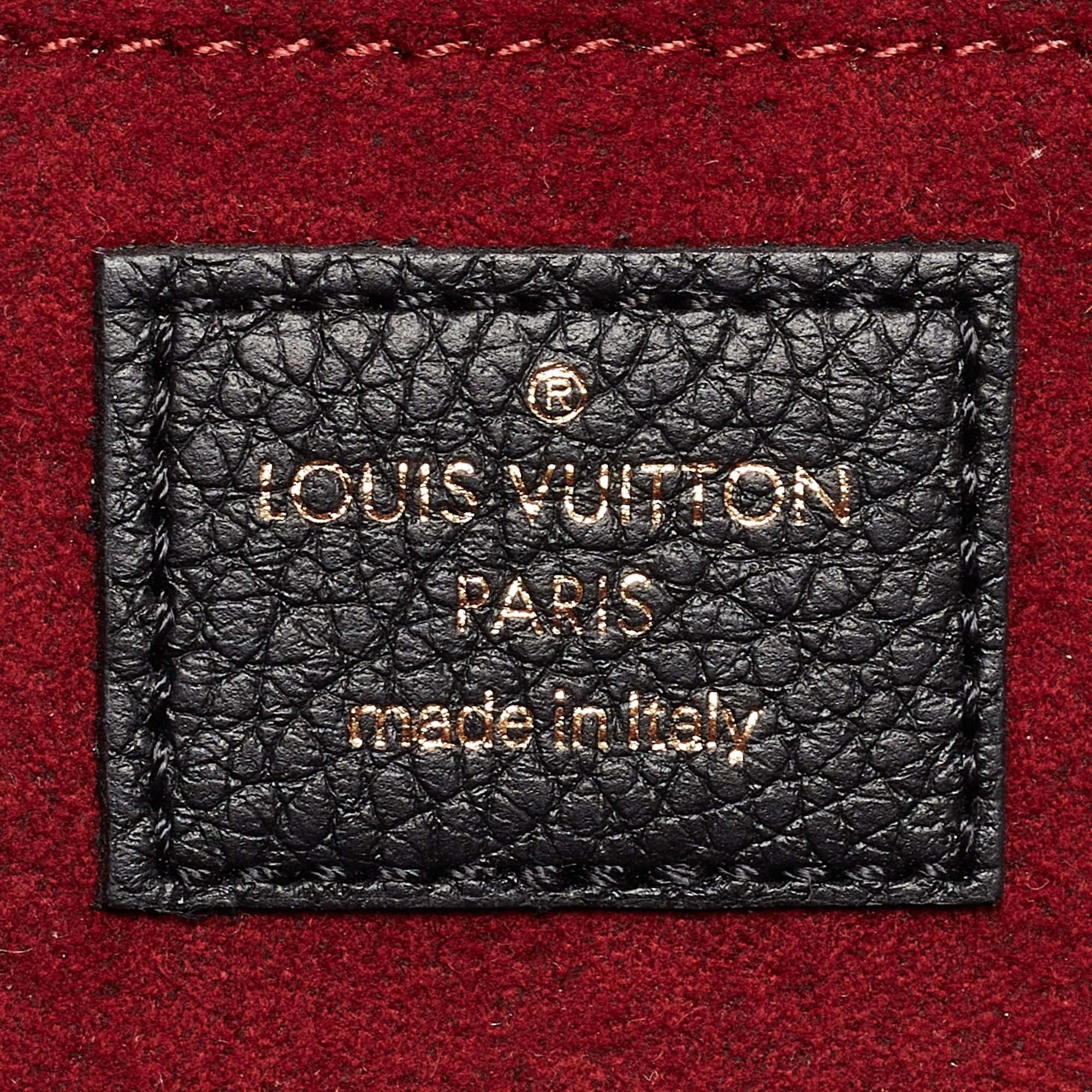 Louis Vuitton Schwarz/Beige Monogramm Leder Félicie Pochette im Angebot 2