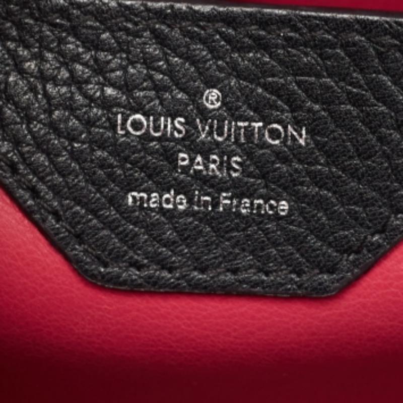 Louis Vuitton Taurillon Schwarz/Beige Taurillon Leder und Python Capucines BB Tasche aus Leder im Angebot 5