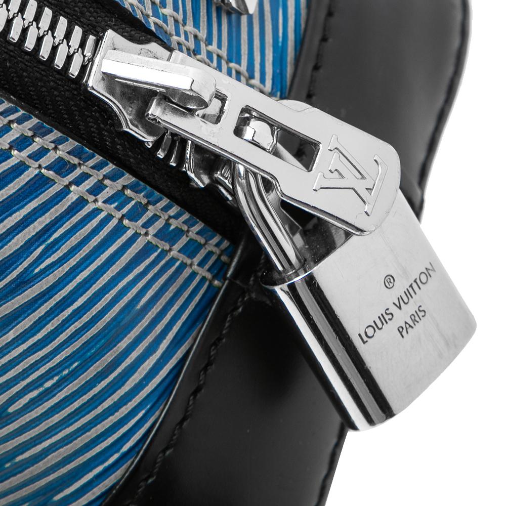 Louis Vuitton Black/Blue Epi Leather Alma BB Bag 3