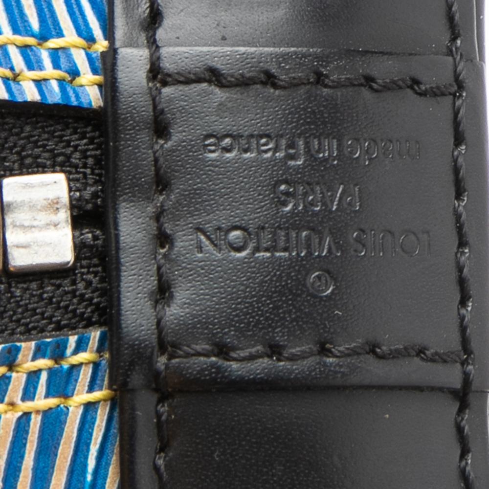 Louis Vuitton Black/Blue Epi Leather Alma BB Bag 1