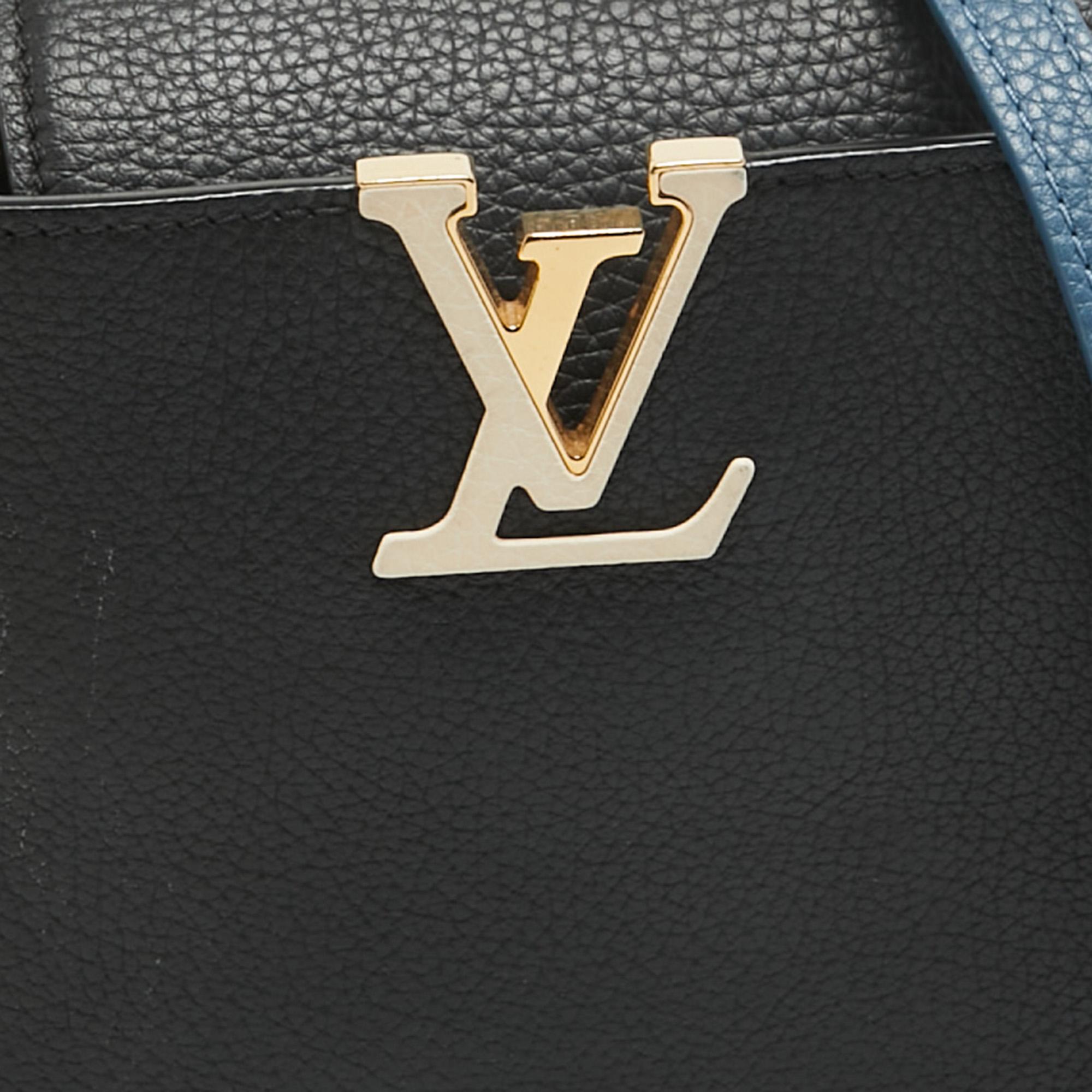 Louis Vuitton Black/Blue Taurillon Leather Capucines BB Bag 1