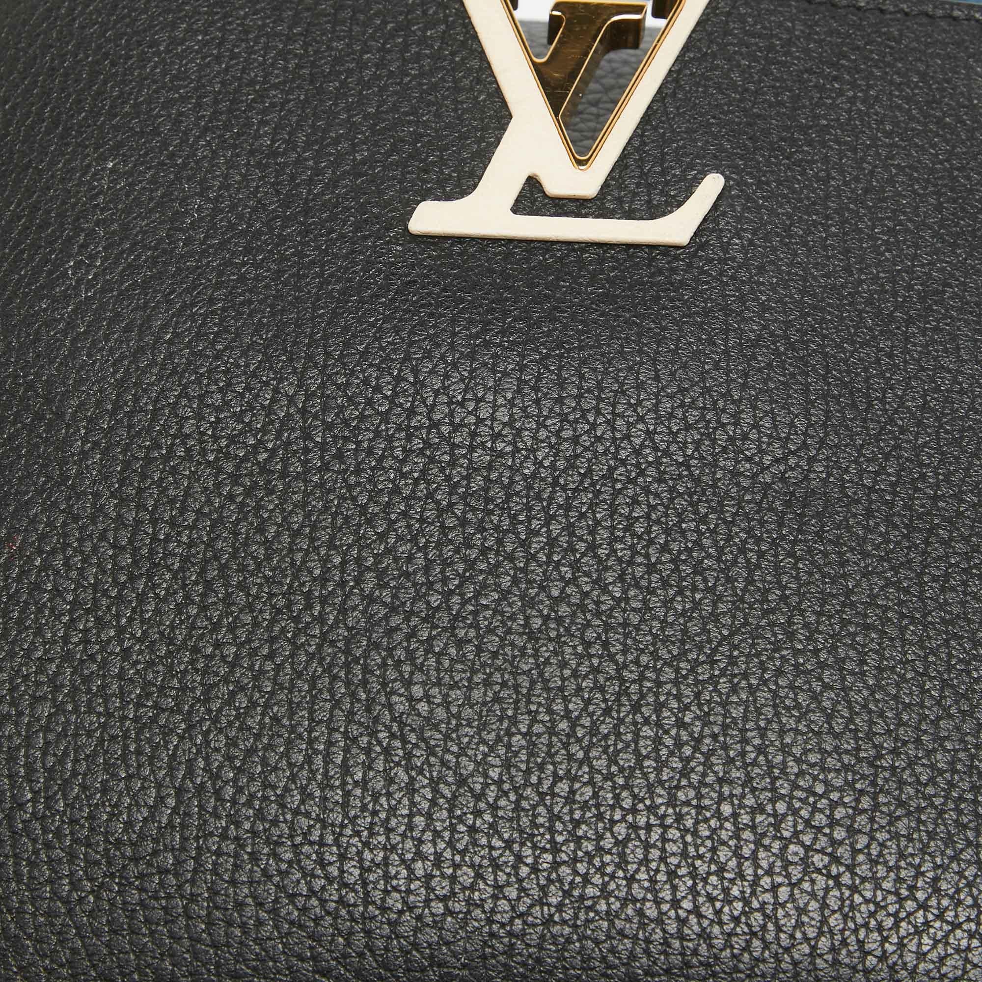 Louis Vuitton Black/Blue Taurillon Leather Capucines BB Bag 3