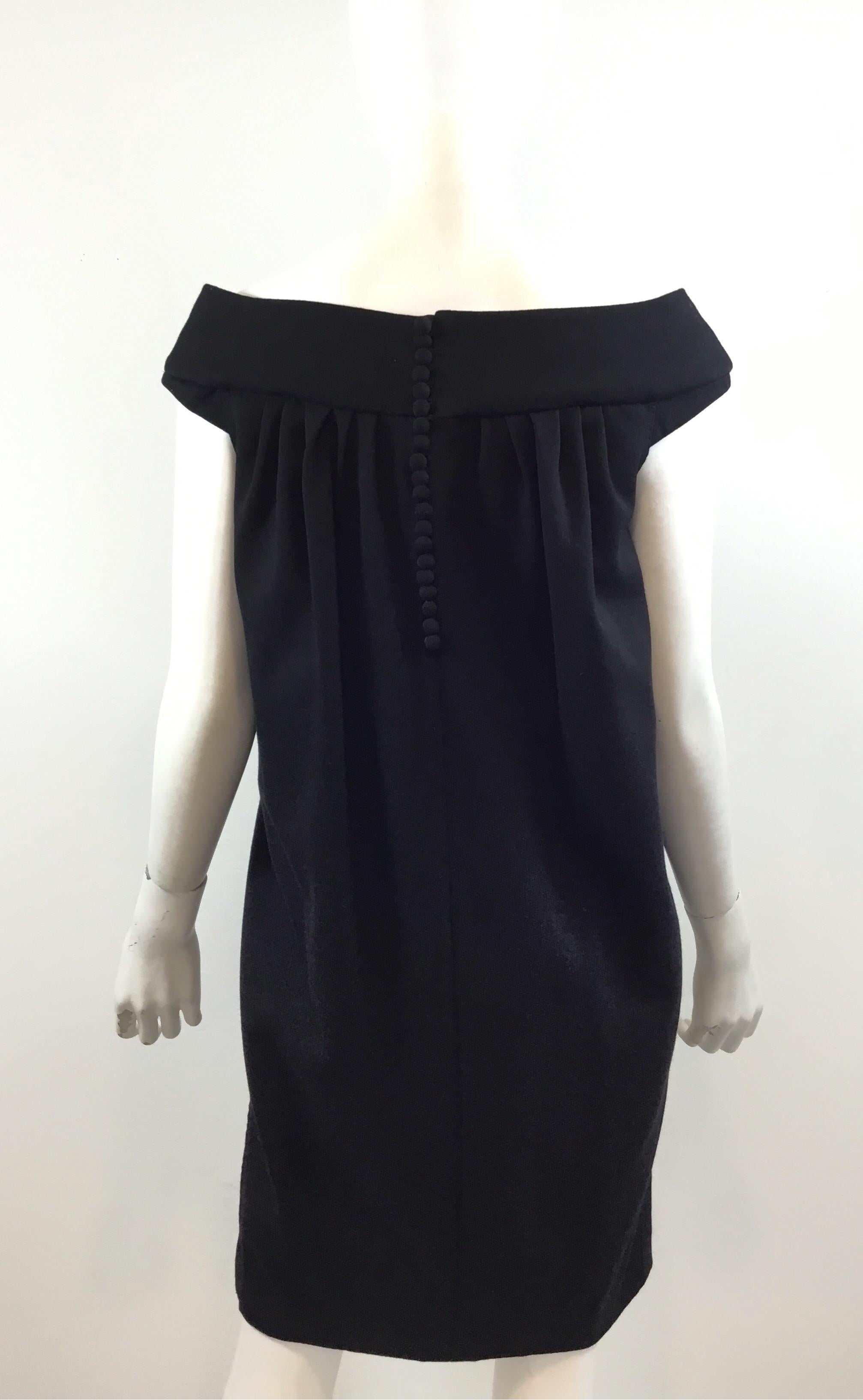 Women's Louis Vuitton Black Boat Neck Evening Dress