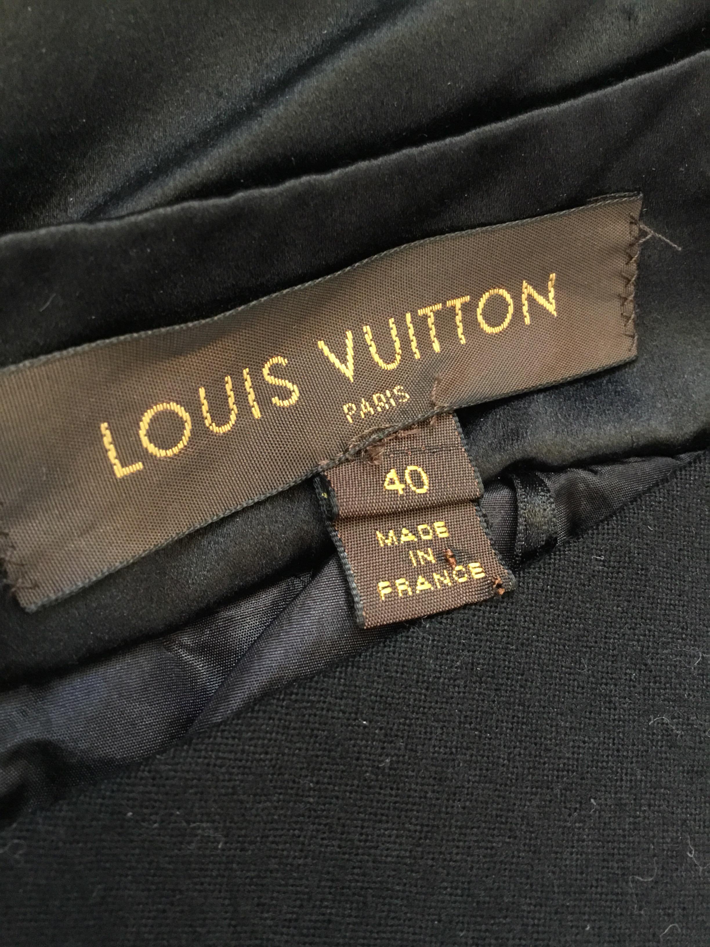 Louis Vuitton Black Boat Neck Evening Dress 1