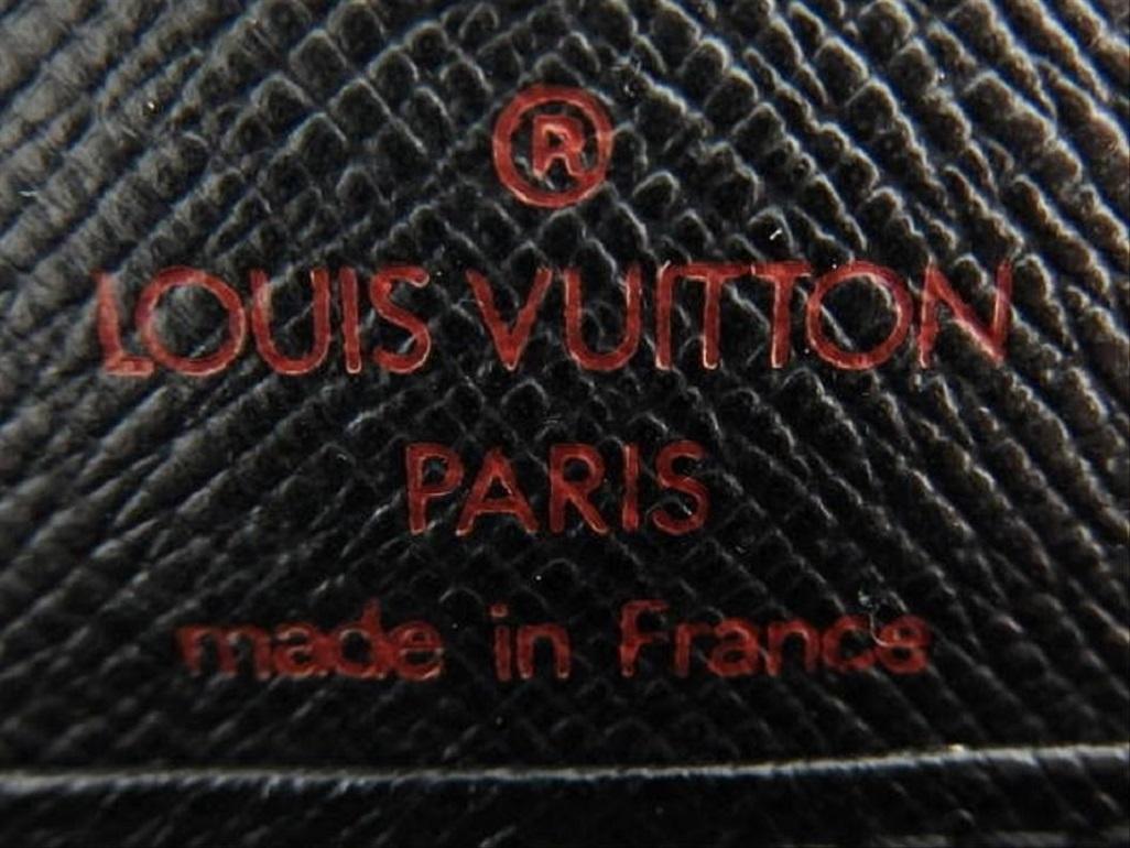 Louis Vuitton Black Box Epi Noir Boite 207378 Wallet In Good Condition For Sale In Dix hills, NY