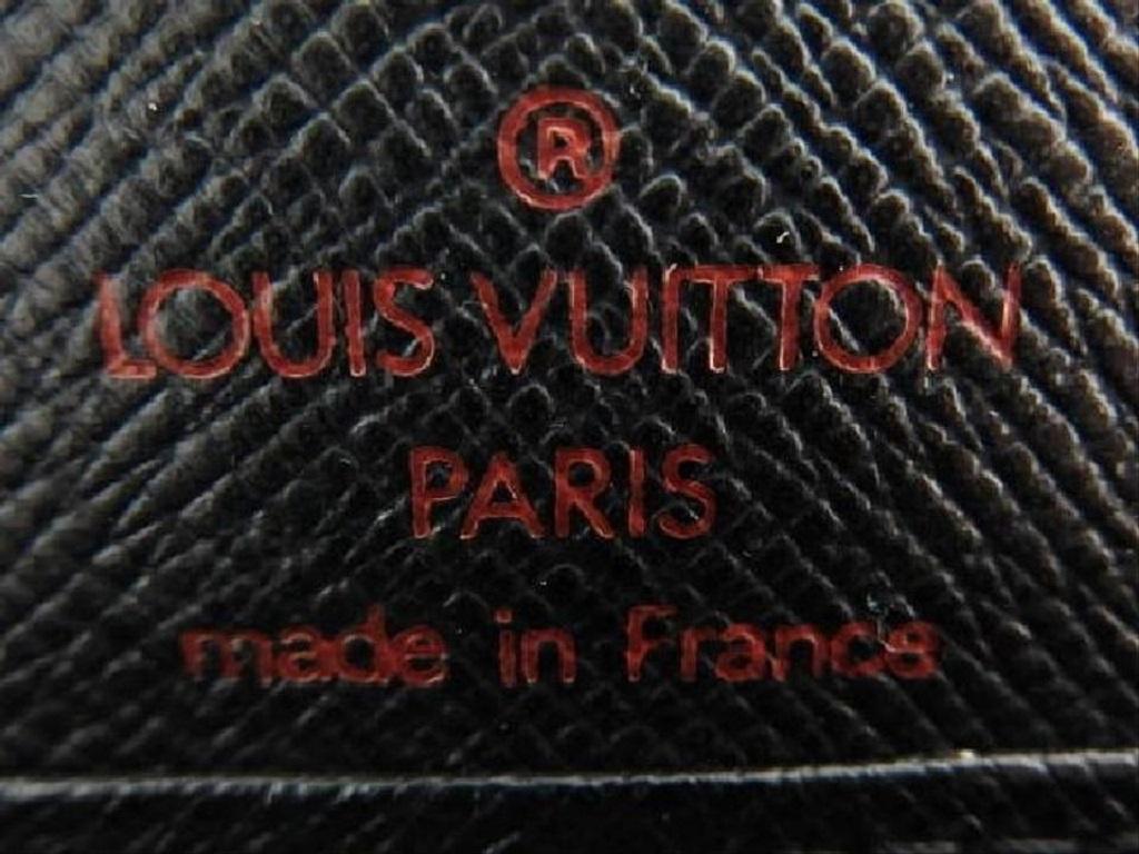 Women's Louis Vuitton Black Box Epi Noir Mini Boite Leather 207378 Coin Change Wallet For Sale