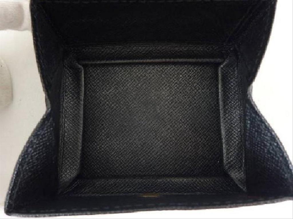 Donna Louis Vuitton Scatola Nera Epi Noir Mini Boite Pelle 207378 Portafoglio Cambio Moneta