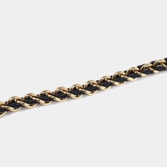 Louis Vuitton Black Braided Leather Chain Shoulder Bag Strap