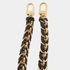 Louis Vuitton Black Braided Leather Chain Shoulder Bag Strap