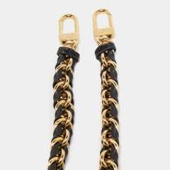 Louis Vuitton Black Braided Leather Chain Shoulder Bag Strap