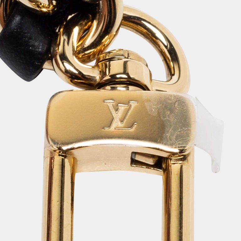 Louis Vuitton Black Braided Leather Chain Shoulder Bag Strap