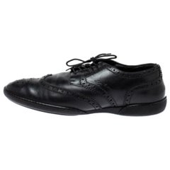 Louis Vuitton Schwarz Brogue Explorer Turnschuhe aus Leder Explorer in Schwarz Größe 43,5