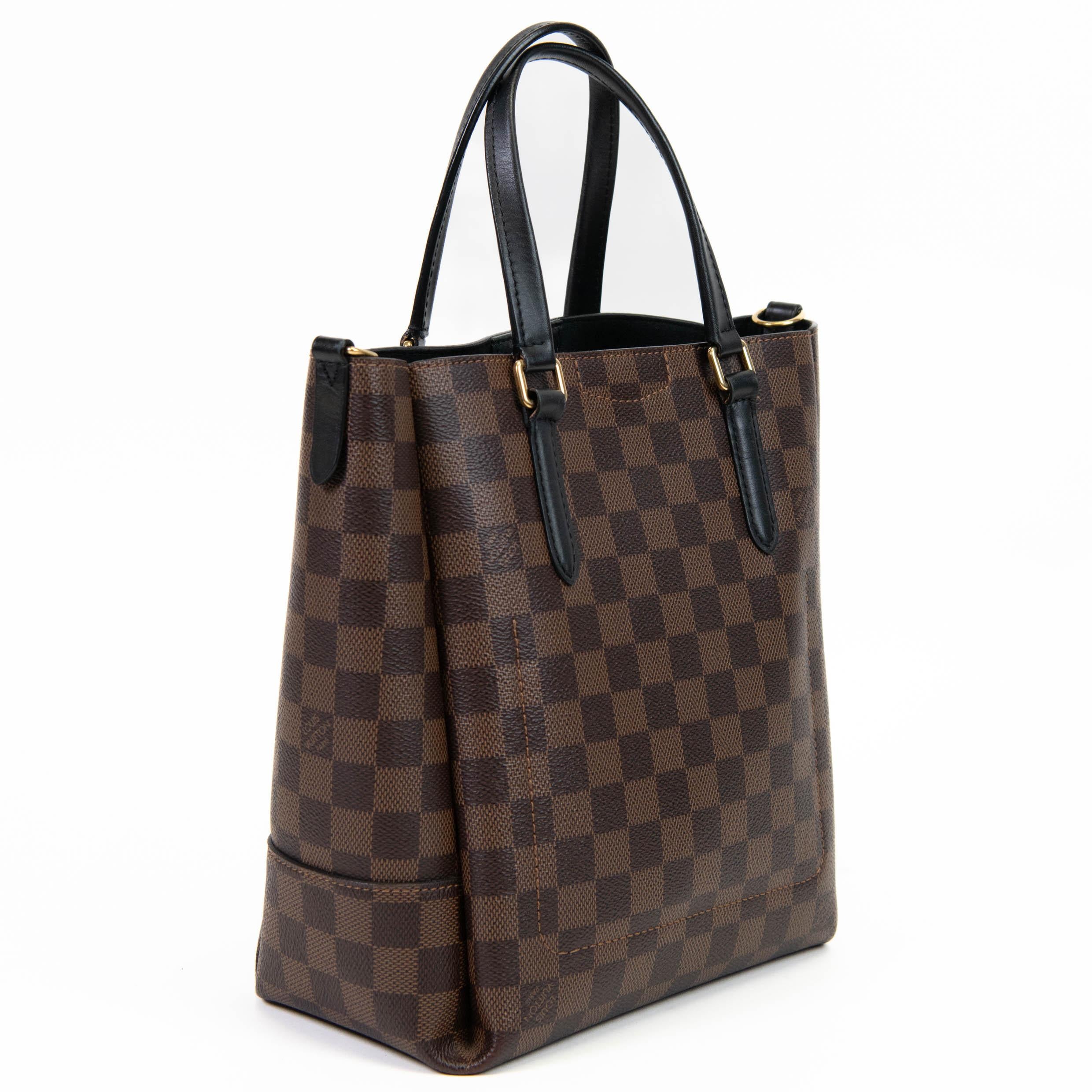 Louis Vuitton Black & Brown Damier Ebene Belmont PM In Excellent Condition For Sale In Corona Del Mar, CA