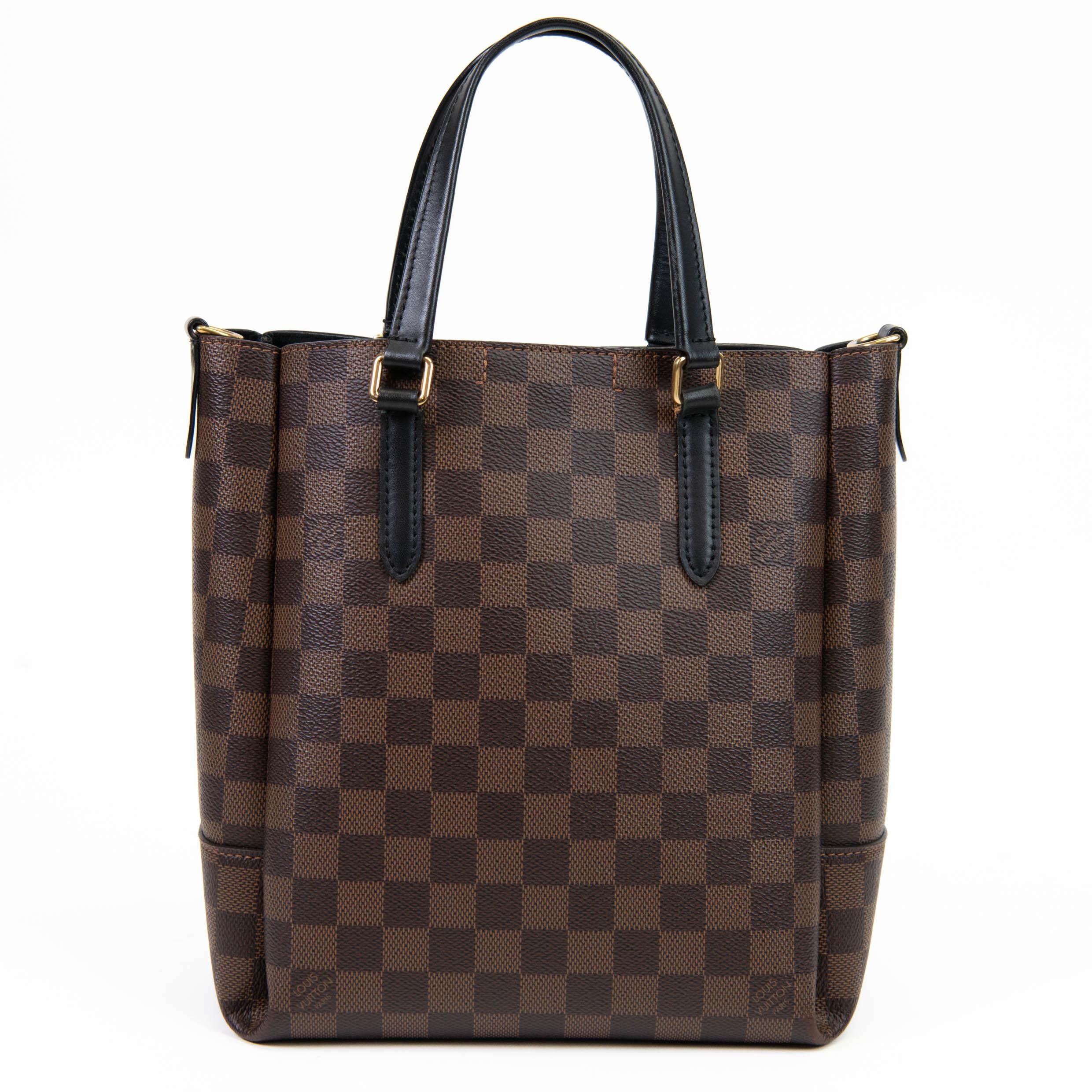 Louis Vuitton Black & Brown Damier Ebene Belmont PM For Sale 3