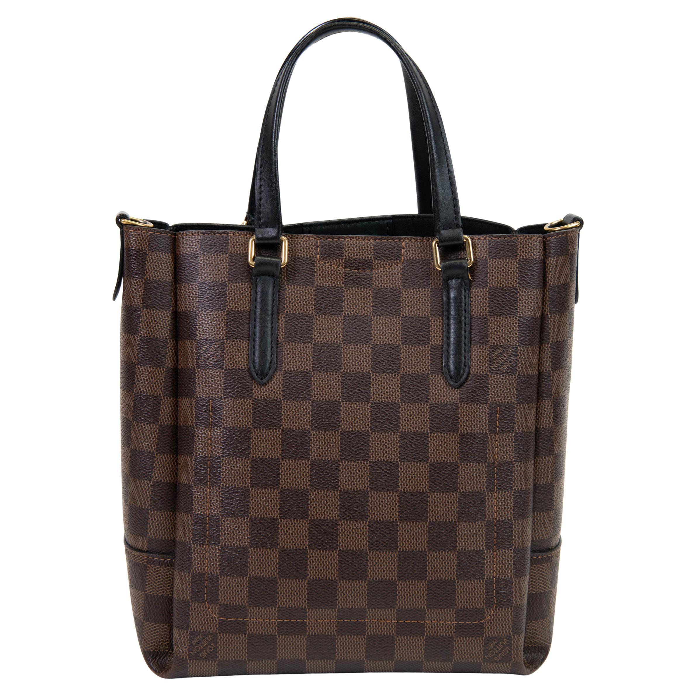 Louis Vuitton Black & Brown Damier Ebene Belmont PM For Sale