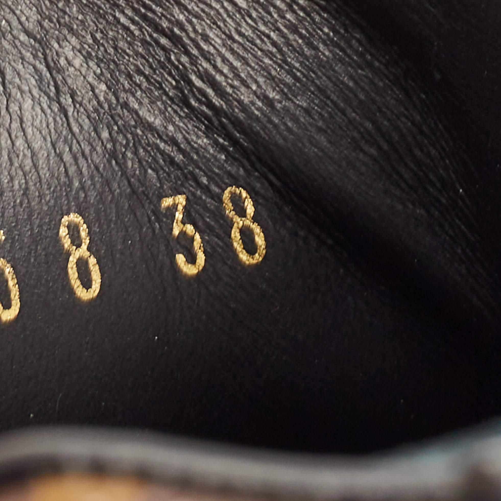 Louis Vuitton Black/Brown Mesh and Monogram Canvas Run Away Sneakers Size 38 3