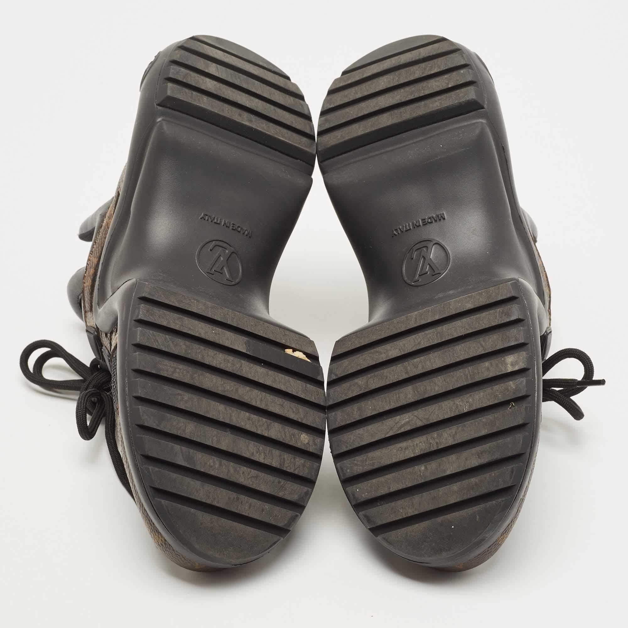 Women's Louis Vuitton Black/Brown Monogram Canvas and Mesh Archlight Sneakers Size 35.5