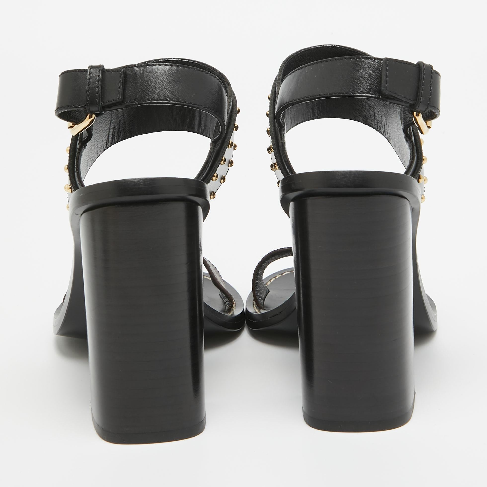 Louis Vuitton Black/Brown Monogram Canvas Nomad Ankle Strap Sandals Size 38.5 1