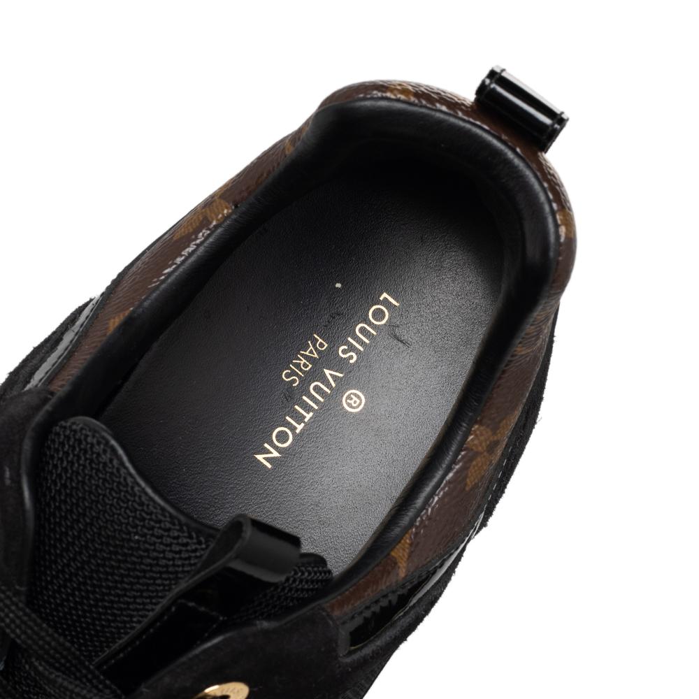 Louis Vuitton Black/Brown Monogram Canvas Run Away Low Top Sneakers Size 40 1
