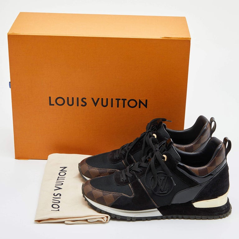 Louis Vuitton Suede And Monogram Canvas Run Away Low Top Sneakers Size 37.5  For Sale at 1stDibs