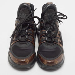 Louis Vuitton Black/Brown Nylon, Leather Archlight Sneakers Size 40