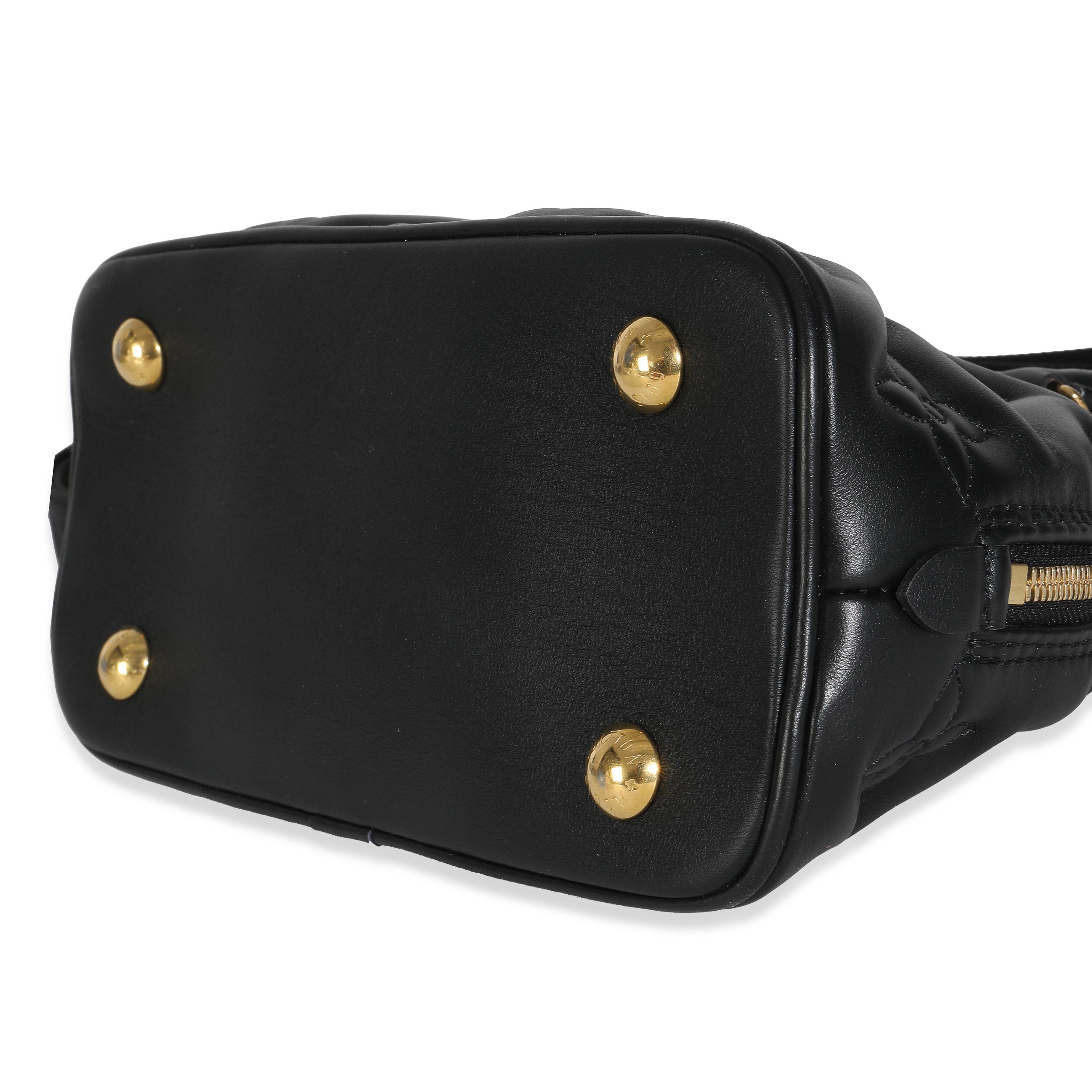 Donna Louis Vuitton Alma BB in pelle di vitello nera a bolle d'aria