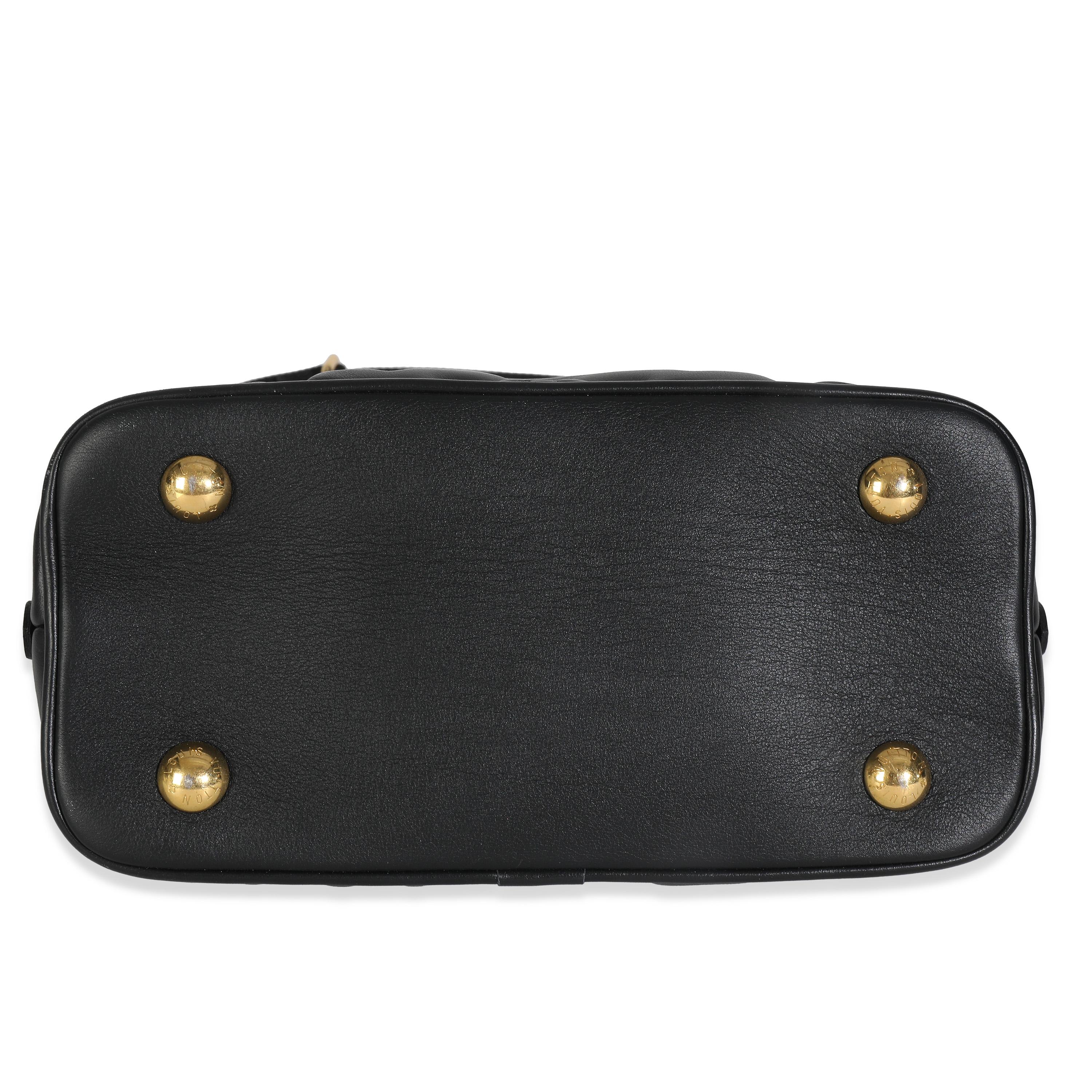 Louis Vuitton Alma BB in pelle di vitello nera a bolle d'aria 3