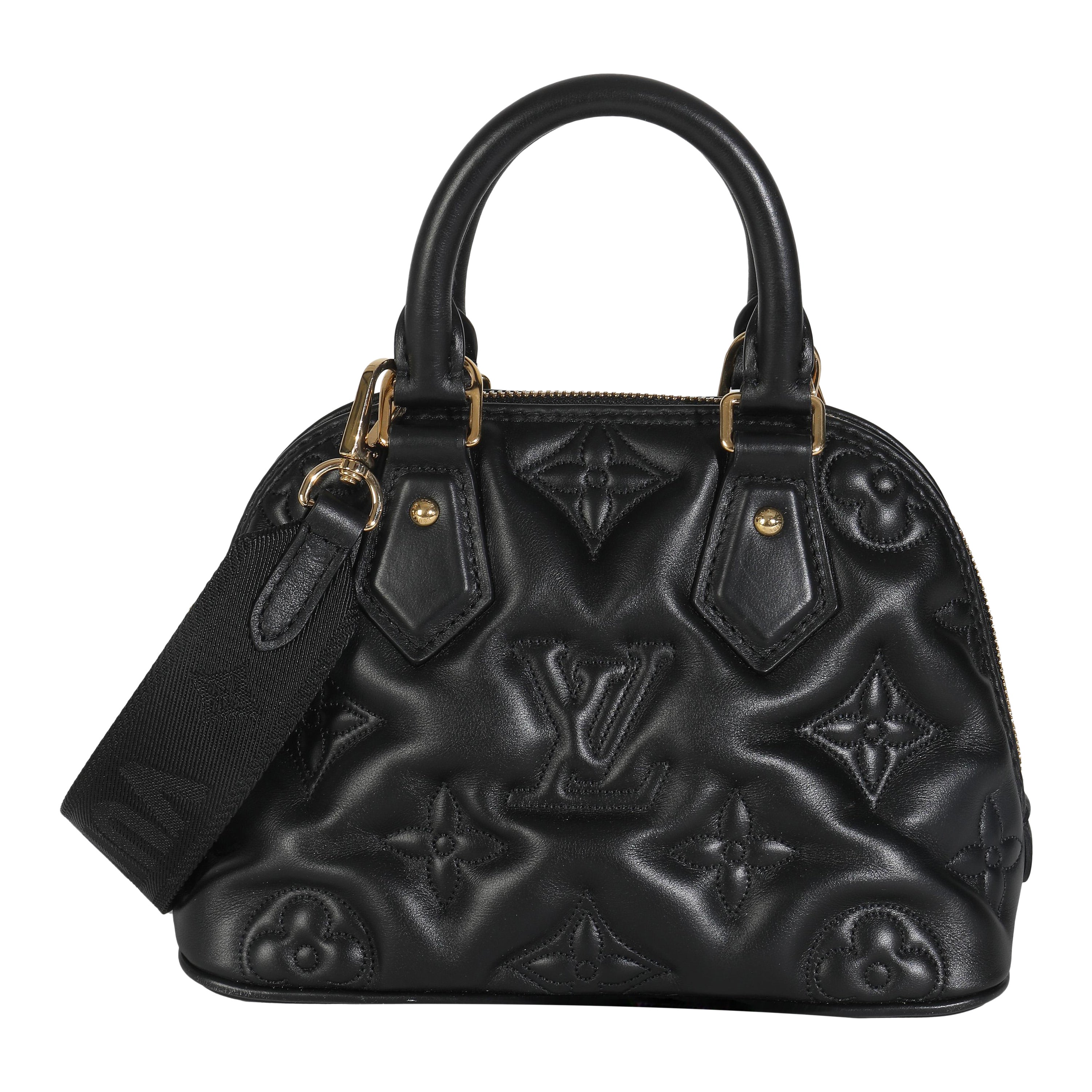 Louis Vuitton Alma BB in pelle di vitello nera a bolle d'aria