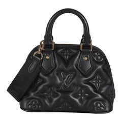 Louis Vuitton Alma BB in pelle di vitello nera a bolle d'aria