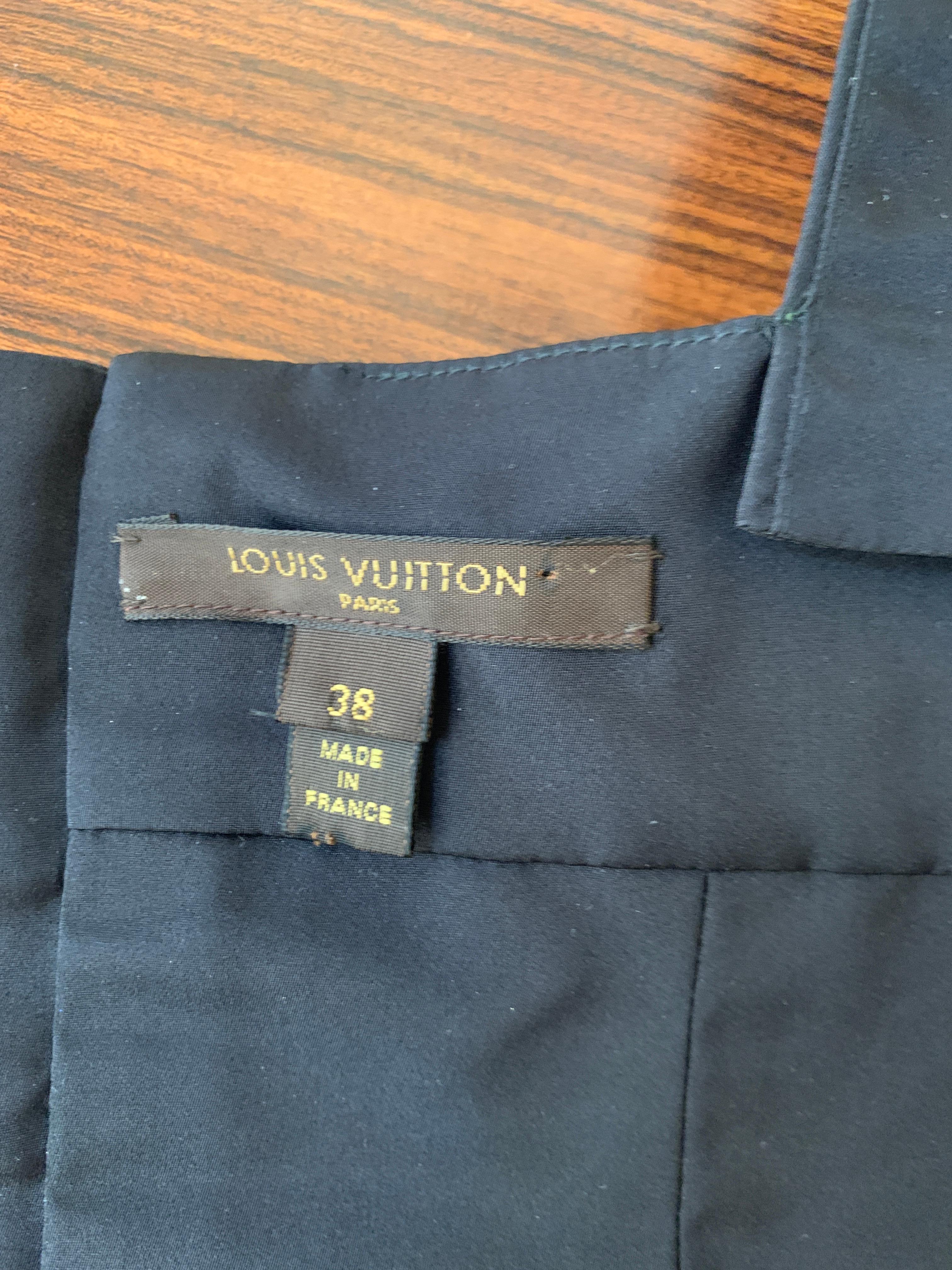 Louis Vuitton - Ensemble bustier et jupe noir avec nœud sur les épaules en vente 2