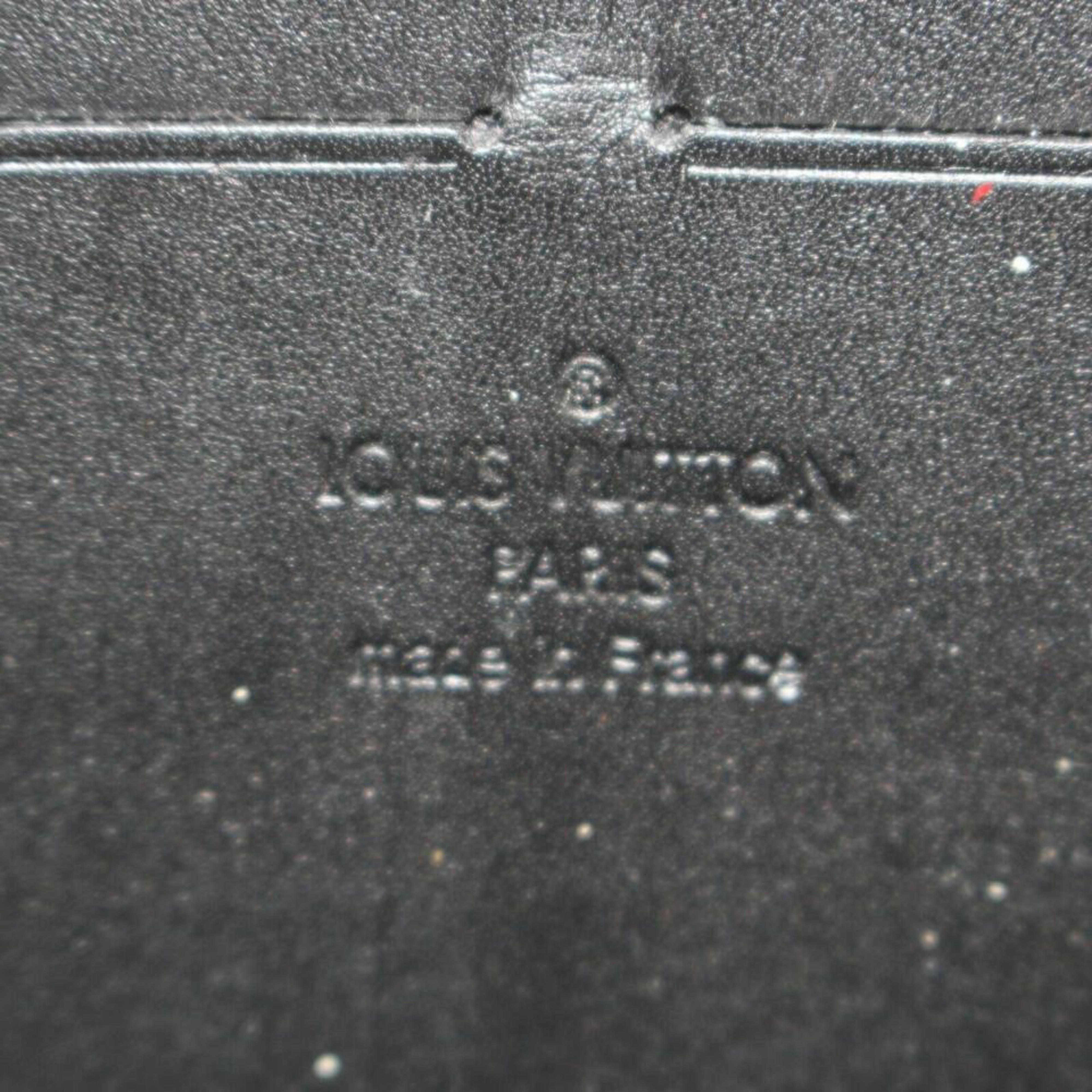 Louis Vuitton Black Calf Leather Zippy Zip Around Long Wallet 856954 7