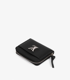 Louis Vuitton Black Calfskin Leather Lockme Zippy Coin Purse